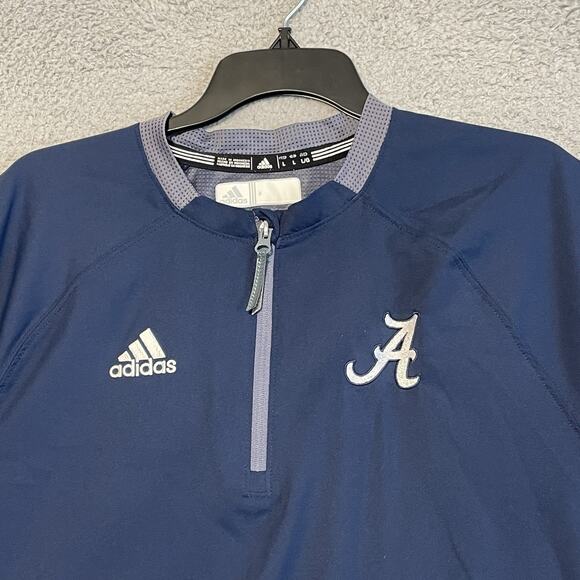 ADIDAS ATLANTA BRAVES WARMUP JACKET Blue GRAY MENS Large - Picture 5 of 16